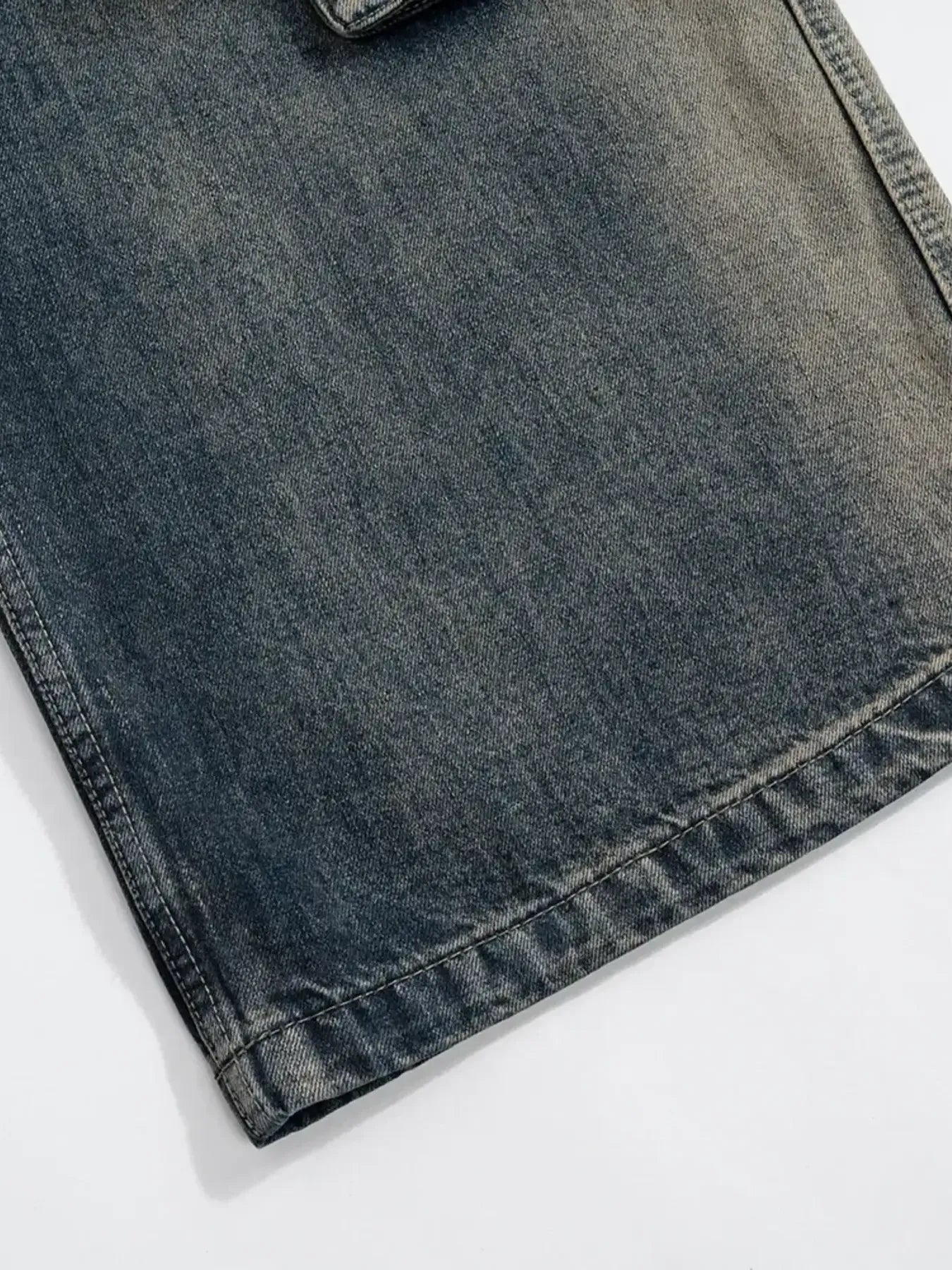 Men's Washed Cargo Jeans with Drawstring Waist - Farnelli