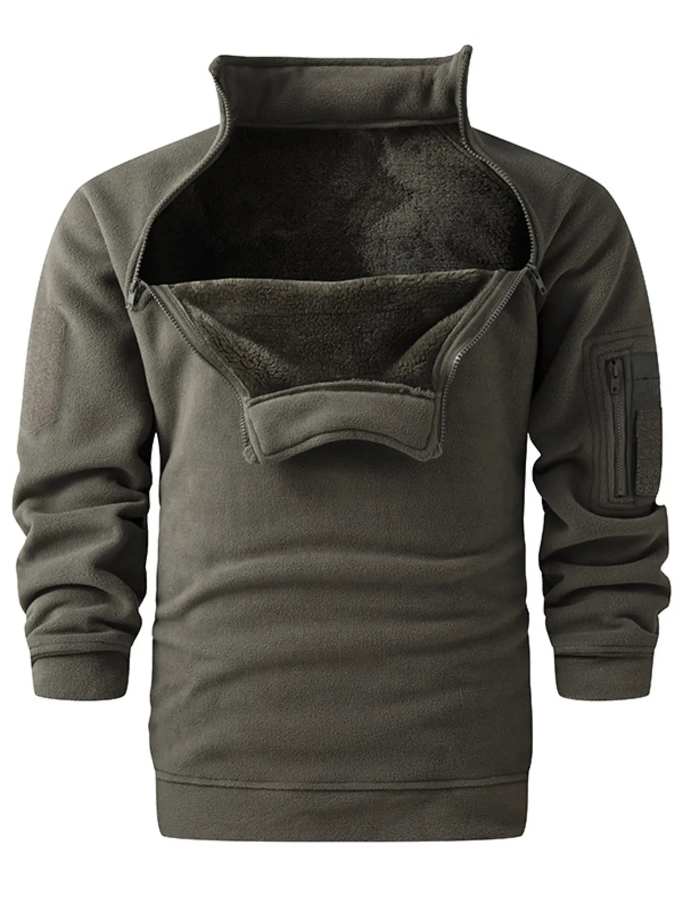 Men's Plus Size Fleece Lined Long Sleeve Sweatshirt - Farnelli