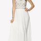 Juliet 609 A Line Chiffon Floor Length Gown Cut Out Back