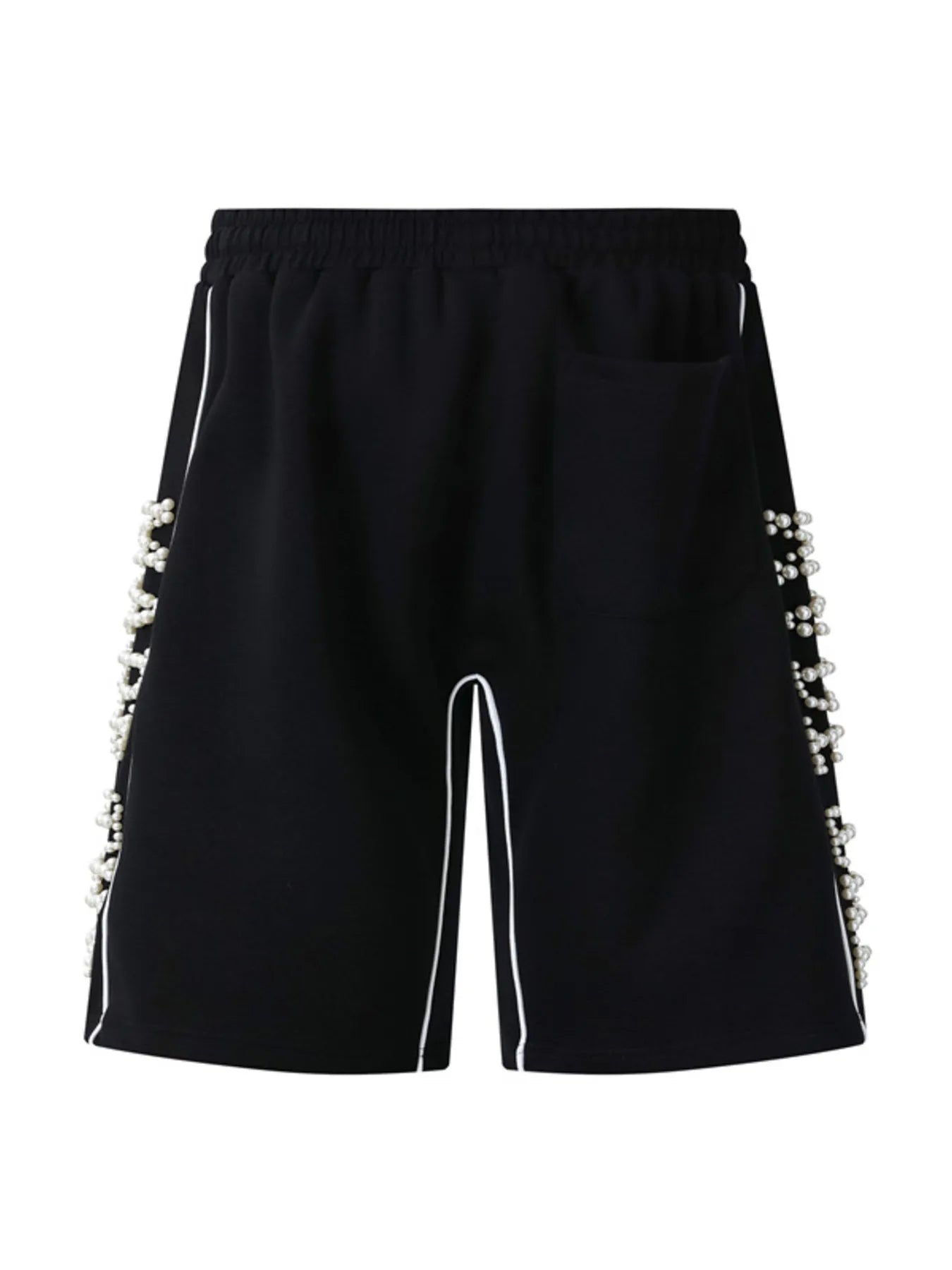 Men's Drawstring Pearl Detail Shorts - Farnelli