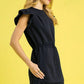 Umgee Luxe knit Ruffle Sleeve Drawstring Mini Dress - Farnelli