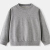 Children's Casual Solid Color Crew Neck Sweatshirt - Dark Gray