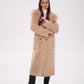 Genuine Lama Fur Virgin Wool Coat