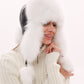 Genuine Polar Fox Fur Genuine Leather Hat