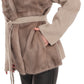 Melia Genuine Mink Fur Virgin Wool Coat