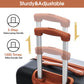 HouseOfZazla hardshell luggage set with spinner wheels and TSA lock in black, white, or pink