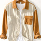 Men's Color Block Button Up Shirt - Farnelli