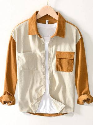 Men's Color Block Button Up Shirt - Farnelli