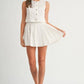 MABLE Eyelet Lace Top and Mini Skirt Set - Farnelli