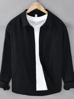 Men's Plus Size Button Up Long Sleeve Shirt - Farnelli