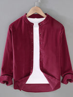 Men's Plus Size Button Up Long Sleeve Shirt - Farnelli