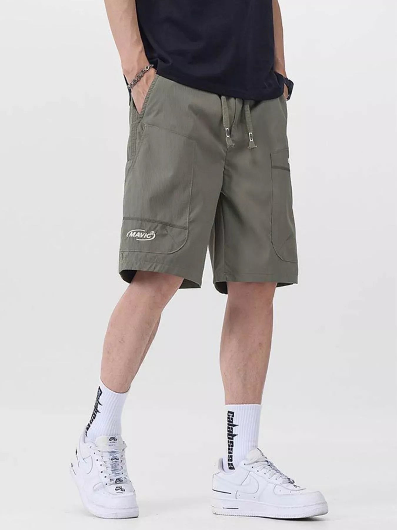 Men's Plus Size Drawstring Cargo Shorts - Farnelli