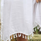 Tassel Cutout Half Sleeve Cover-Up - Farnelli