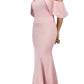 CLEARANCE - Eureka 6110 Cold Shoulder High Neckline Mermaid Gown (Size XS)