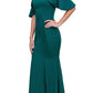 CLEARANCE - Eureka 6110 Cold Shoulder High Neckline Mermaid Gown (Size XS)
