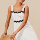 SO ME Scallop Ric Rac Trimmed Wide Leg Jumpsuit - Farnelli