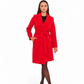 Windsor Classic Wraparound Cashmere Blend Overcoat in Red