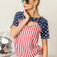 BiBi American Flag Theme Front Cut Out Top - Farnelli