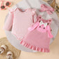 Children's Ruffled Trim Bodysuit and Dress Set with Headband - Farnelli