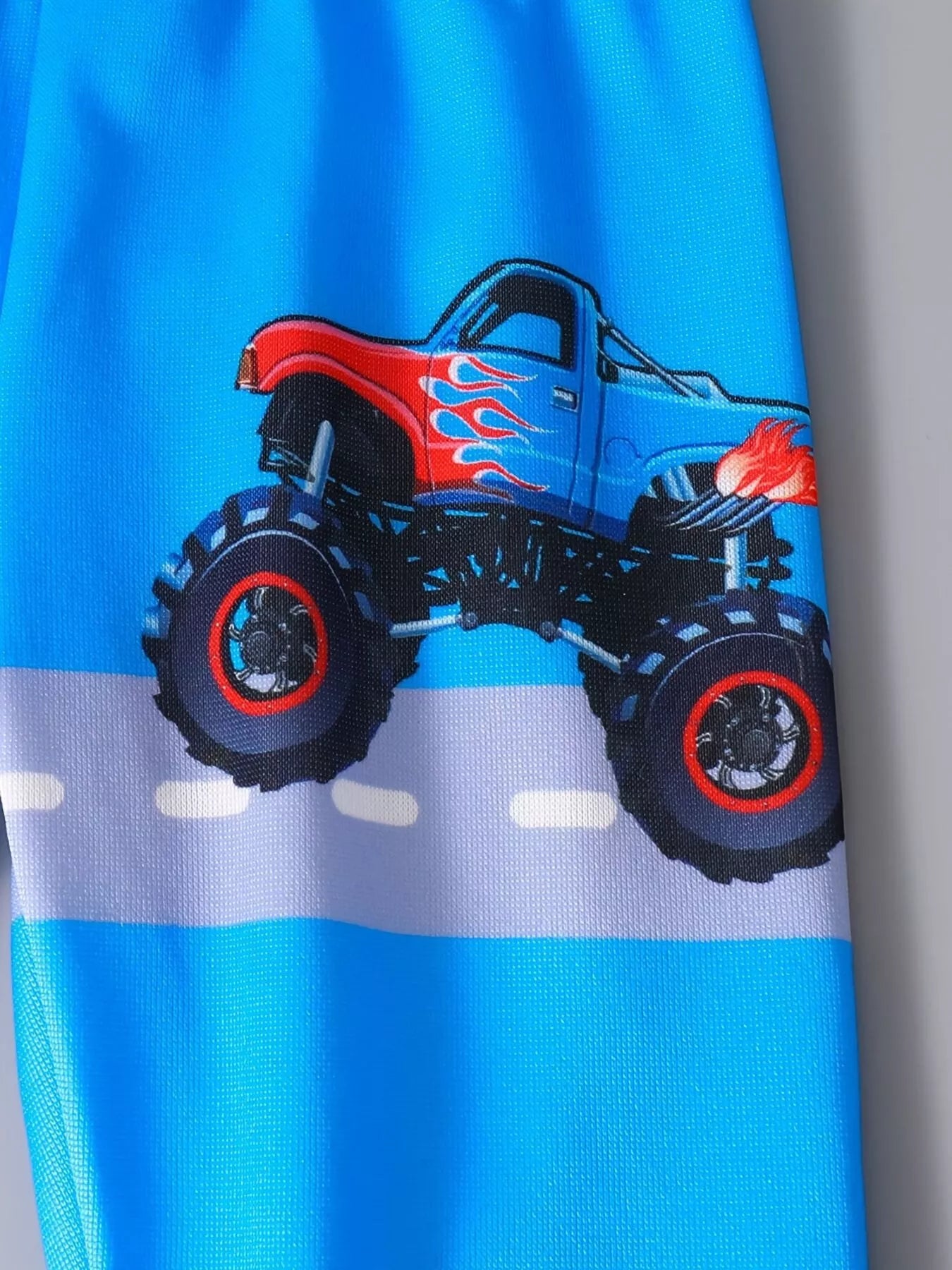 Children's Cartoon Truck Graphic Hoodie & Pants Set - Farnelli