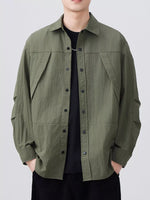 Men's Plus Size Button Up Long Sleeve Shirt - Farnelli