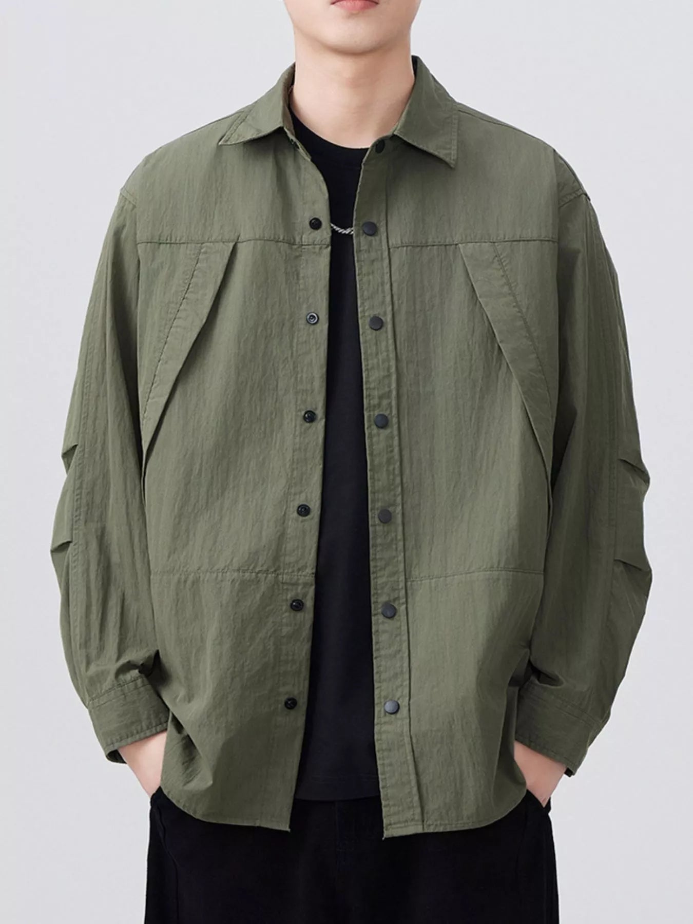 Men's Plus Size Button Up Long Sleeve Shirt - Farnelli