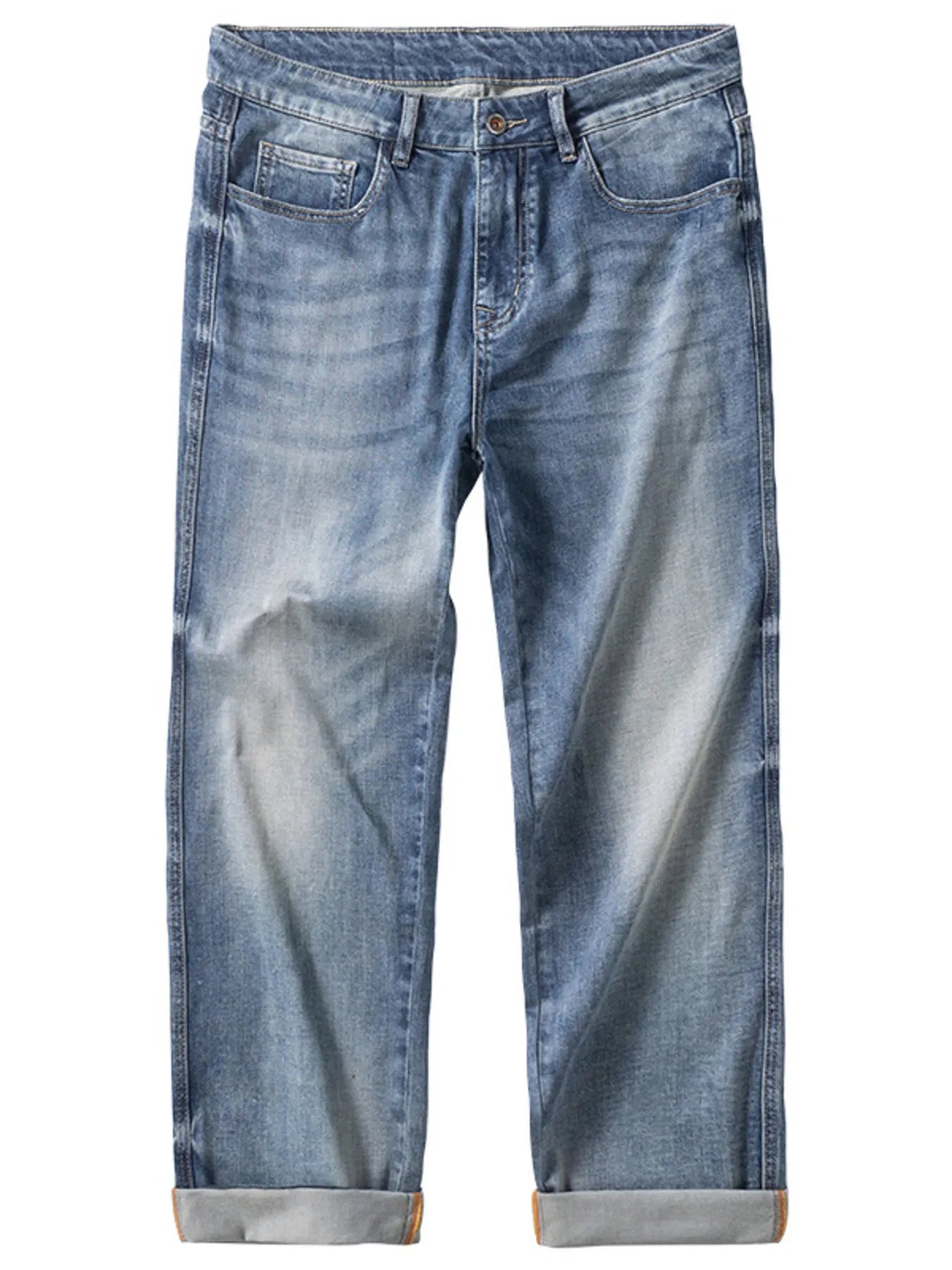 Men's Washed Straight Jeans - Farnelli