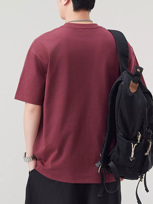 Men's Plus Size Round Neck Short Sleeve T-Shirt - Farnelli