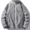 Men's Plus Size Cozy Fleece Full-Zip Jacket - Gray