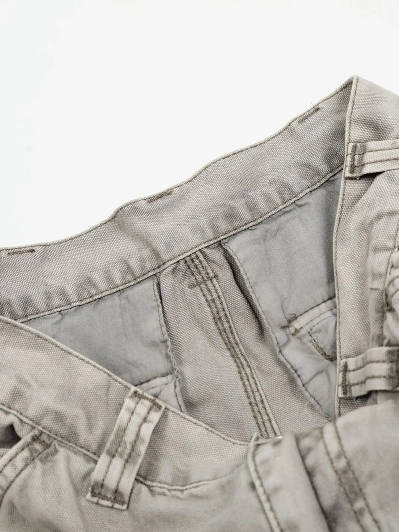 Men's Washed Wide Leg Cargo Jeans with Multiple Pockets - Farnelli