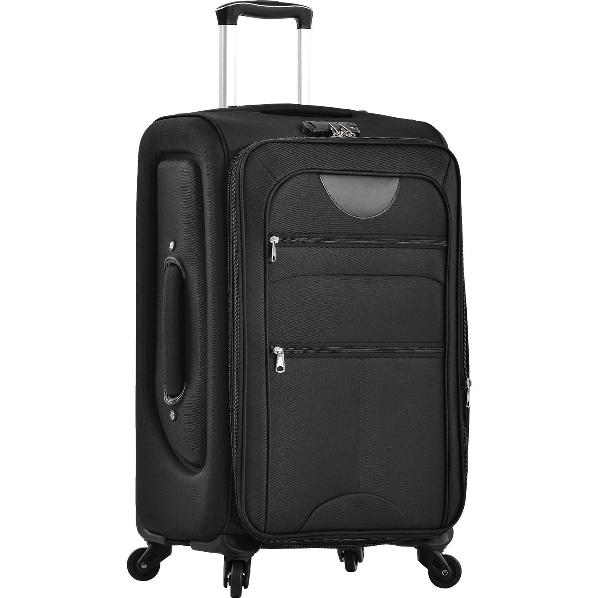 HouseOfZazla expandable softside luggage 3-piece set with spinner wheels in multiple colors