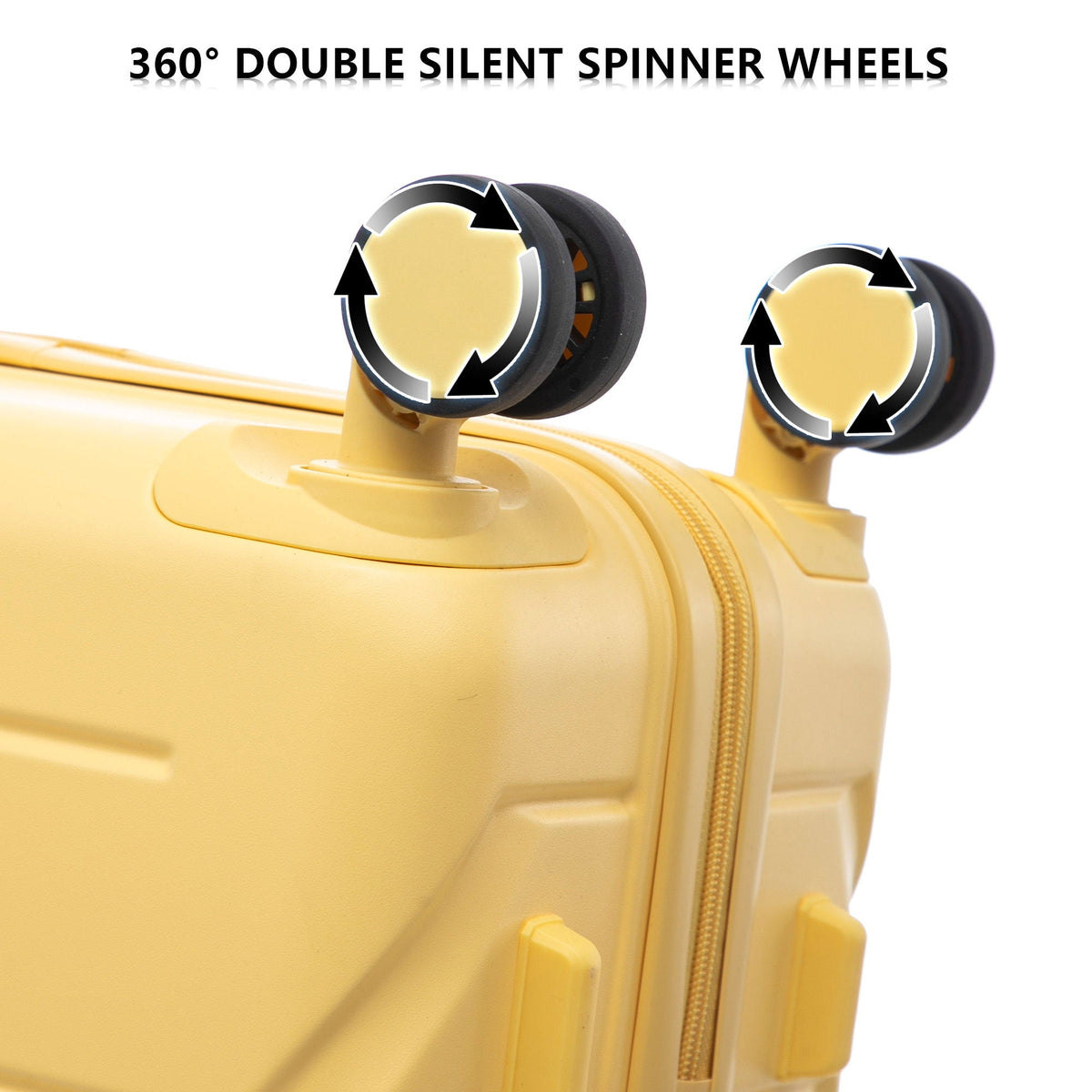 HouseOfZazla 3-piece spinner wheel luggage set with combination locks