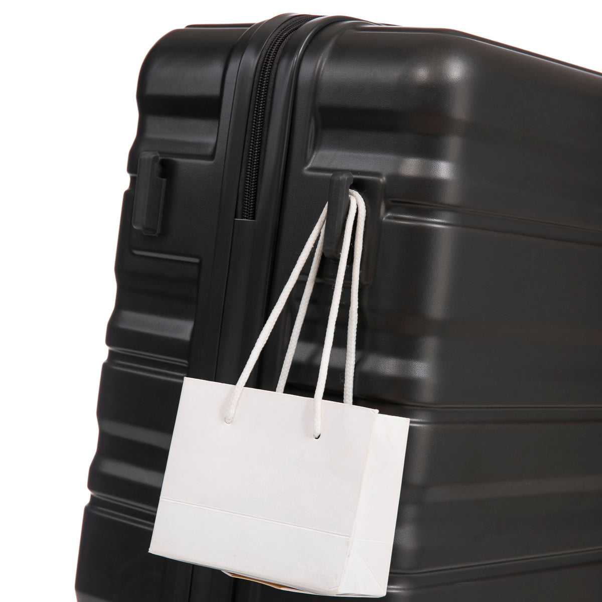 HouseOfZazla dark gray ABS hard case luggage set with combination lock