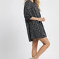 Umgee Leopard Print Jacquard Mini Dress - Farnelli