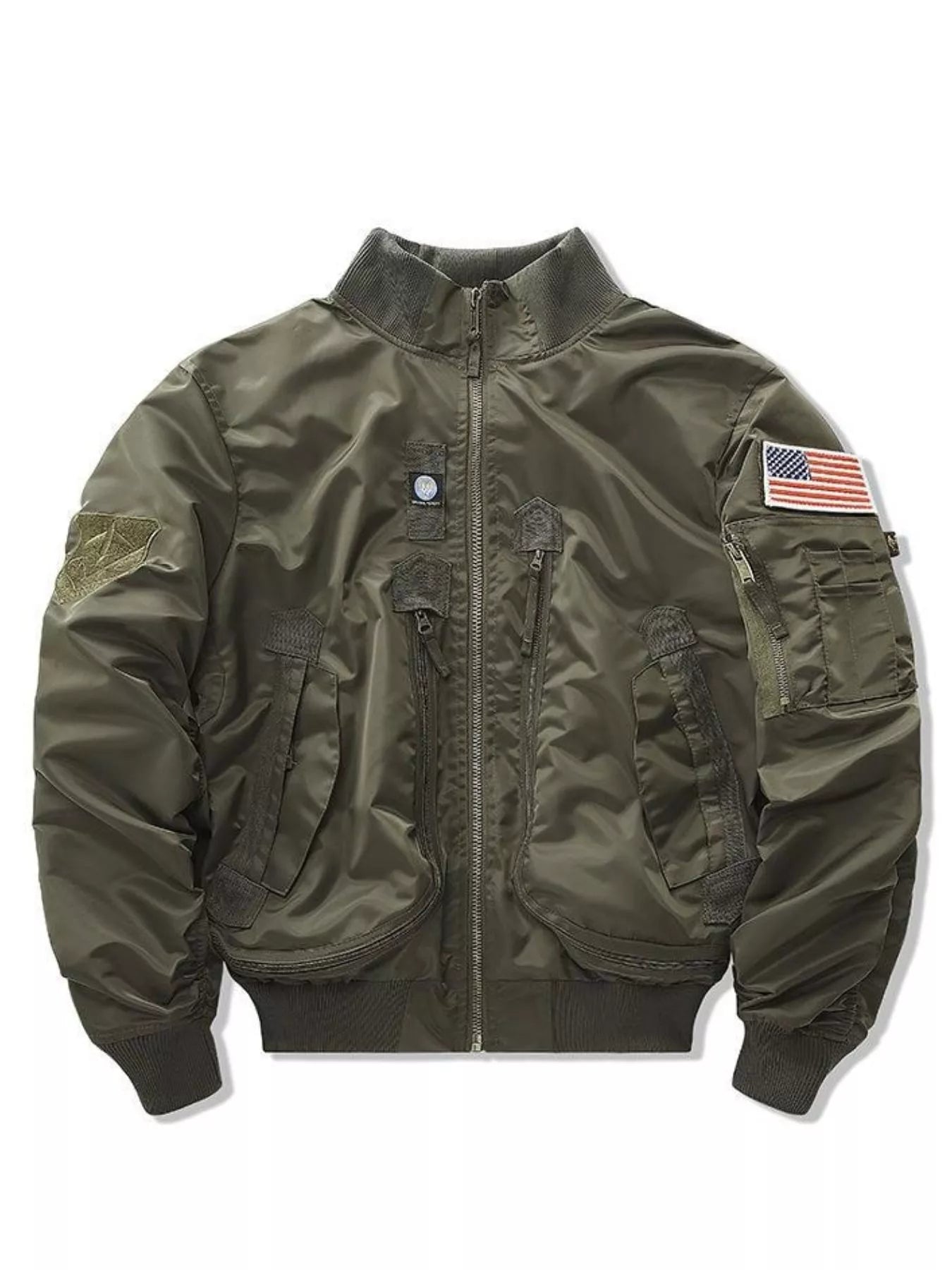 Men's Plus Size Zip Up Long Sleeve Jacket - Farnelli