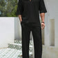 Men's Plus Size Half Sleeve Top and Pants Set - Farnelli