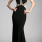 Cinderella Divine 62139 Beaded Cut Out Floor Length Dress
