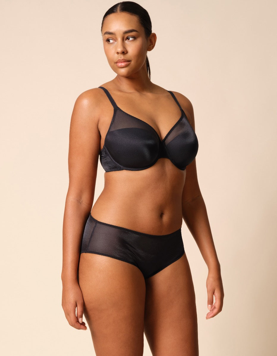 Gossard Glossies Black Sheer Shorts Panty-4