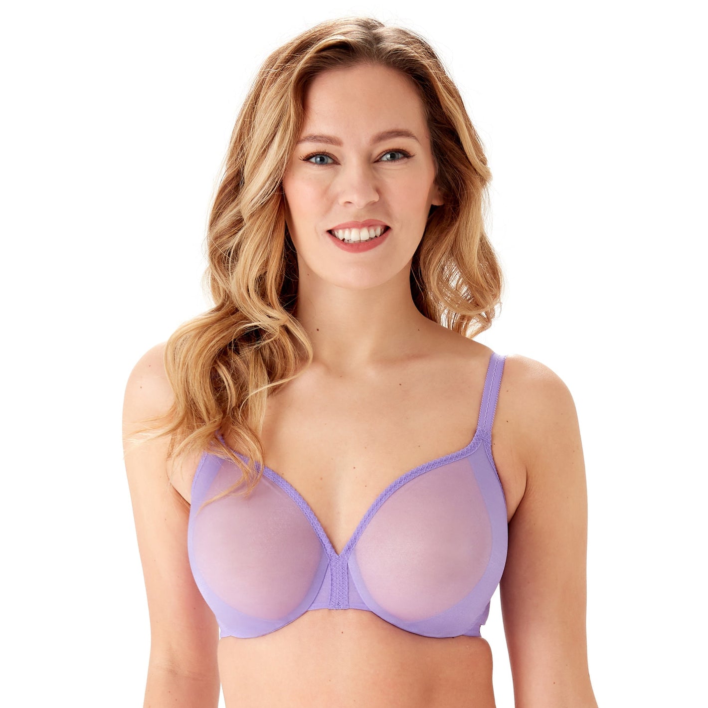 Gossard Glossies Violet Sheer Mesh Molded Bra-0