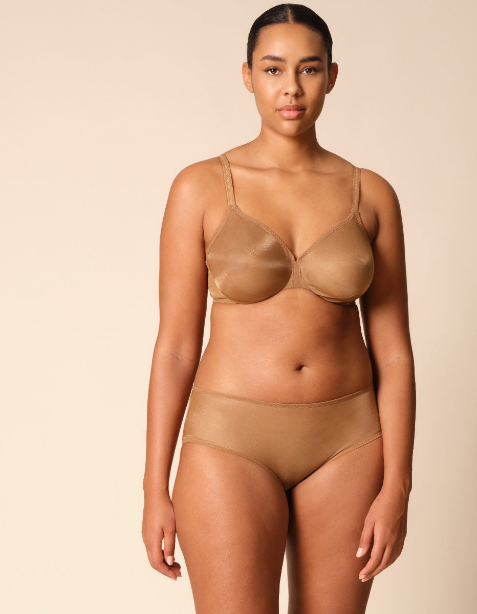 Gossard Glossies Bronze Sheer See Through Shorts Panty-4