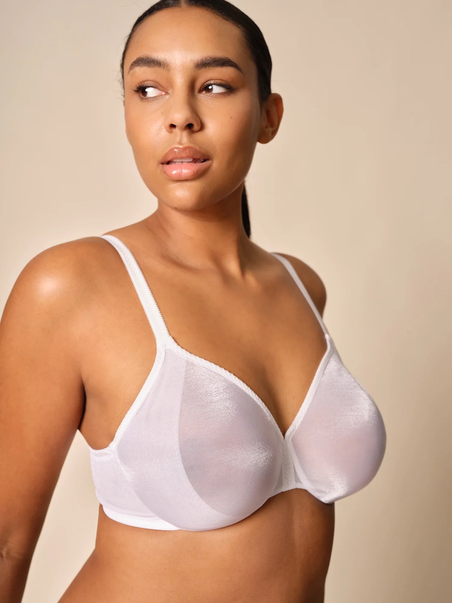 Gossard Glossies White Sheer Molded Bra-1