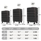 HouseOfZazla dark gray ABS hard case luggage set with combination lock