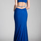 Cinderella Divine 62806 Beaded Waist Cut Out Back Long Dress