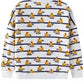 Children's Excavator Print Striped Crew Neck Sweatshirt - Farnelli