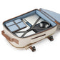 HouseOfZazla charcoal ABS 3-piece hard case luggage set with TSA locks