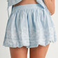MABLE Embroidered Crop Cami and Balloon Mini Skirt Set - Farnelli