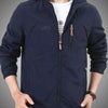 Men's Plus Size Lightweight Hooded Outdoor Jacket - Navy Blue
