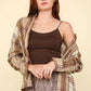 VERY J Contrast Plaid Raw Detail Shirt - Farnelli