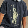 Men's Graphic Round Neck Half Sleeve T-Shirt - Black