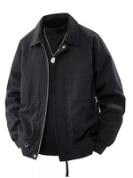 Men's Plus Size Zip Up Long Sleeve Jacket - Farnelli